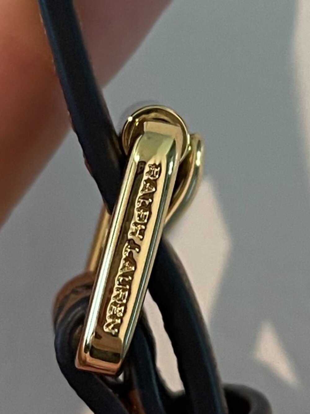 *Rare* NWOT Lauren Ralph Lauren Striped Leather Medium Danni Bag - Picture 6 of 12